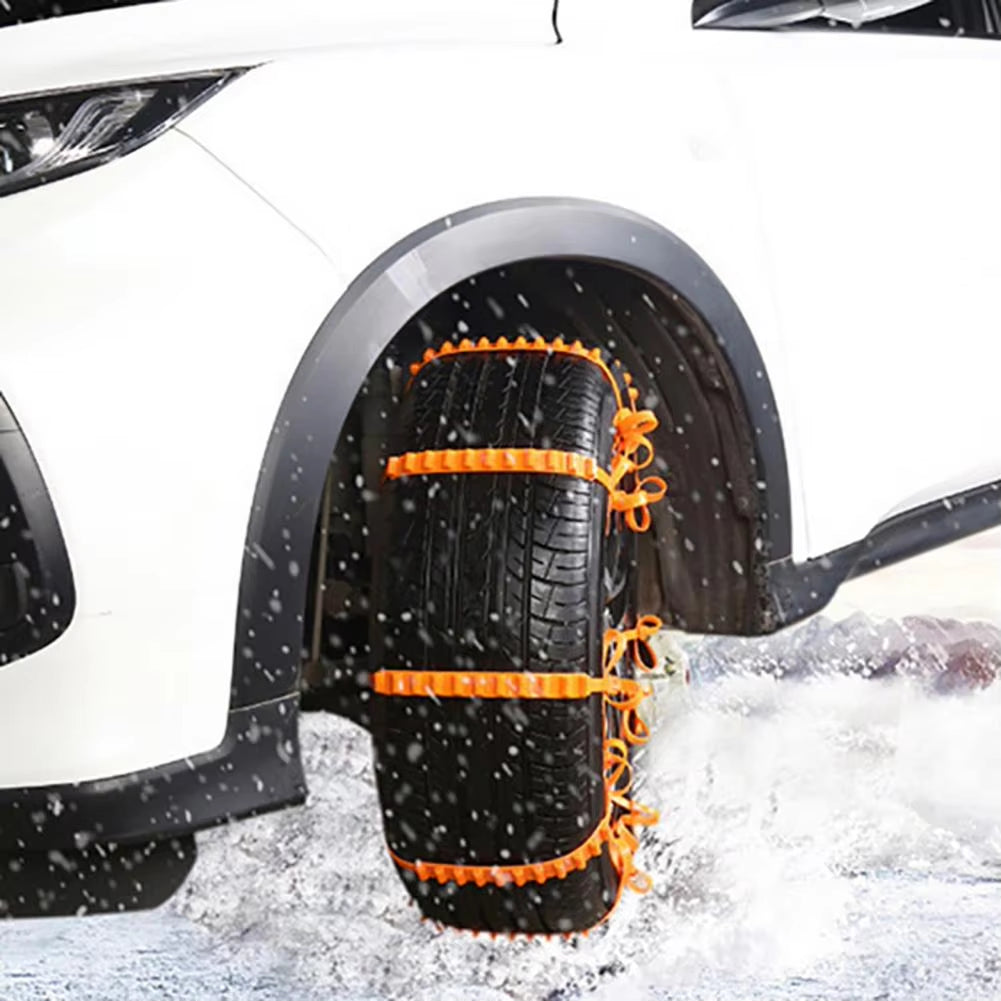 10Pcs Car Snow Chains Strong Grip Thickened Tire Chains Safe Driving Anti-Slip Chains Car Winter Tire Wheels Snow Chains for SUV