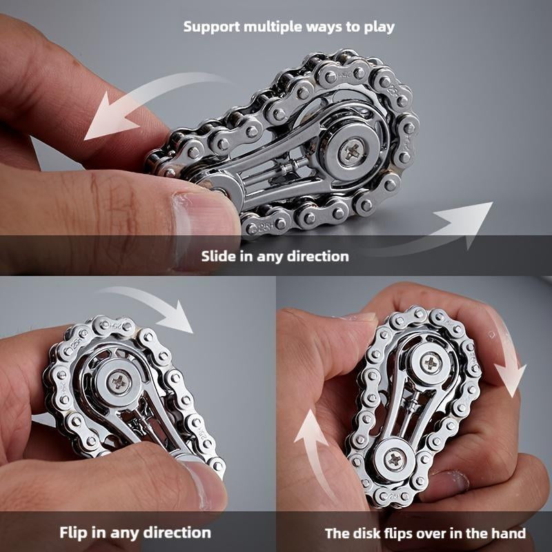 Bicycle Sprocket Fidget Spinner, Stainlesssteel Metal Sprocket Toy, Anxiety Relieffinger Spinner Toy, Suitable for Autisticchildren and Adults 2025