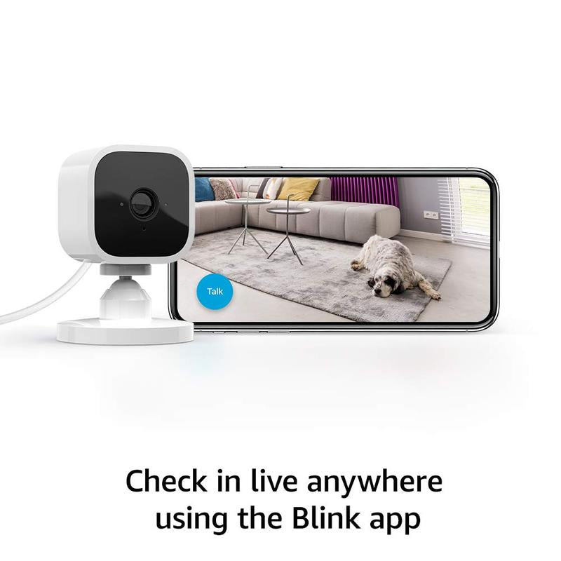 Blink Mini Indoor 1080P Wi-Fi Security Camera with Motion Detection, Night Vision - White
