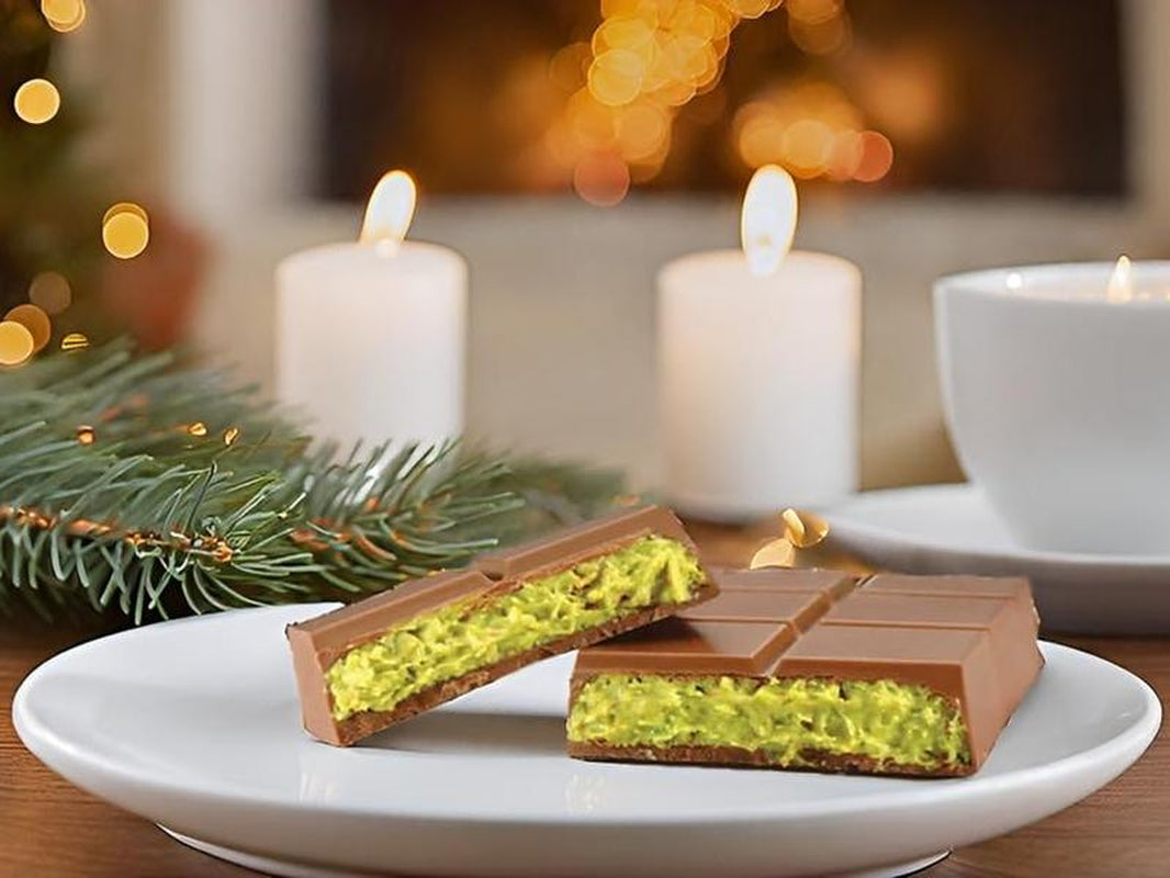 Uniqbite Dubai Chocolate Bar Pistachio I Viral Knafeh Chocolate Bar with Pistachio Cream and Kataifi, 3.17 Oz (90Gr)
