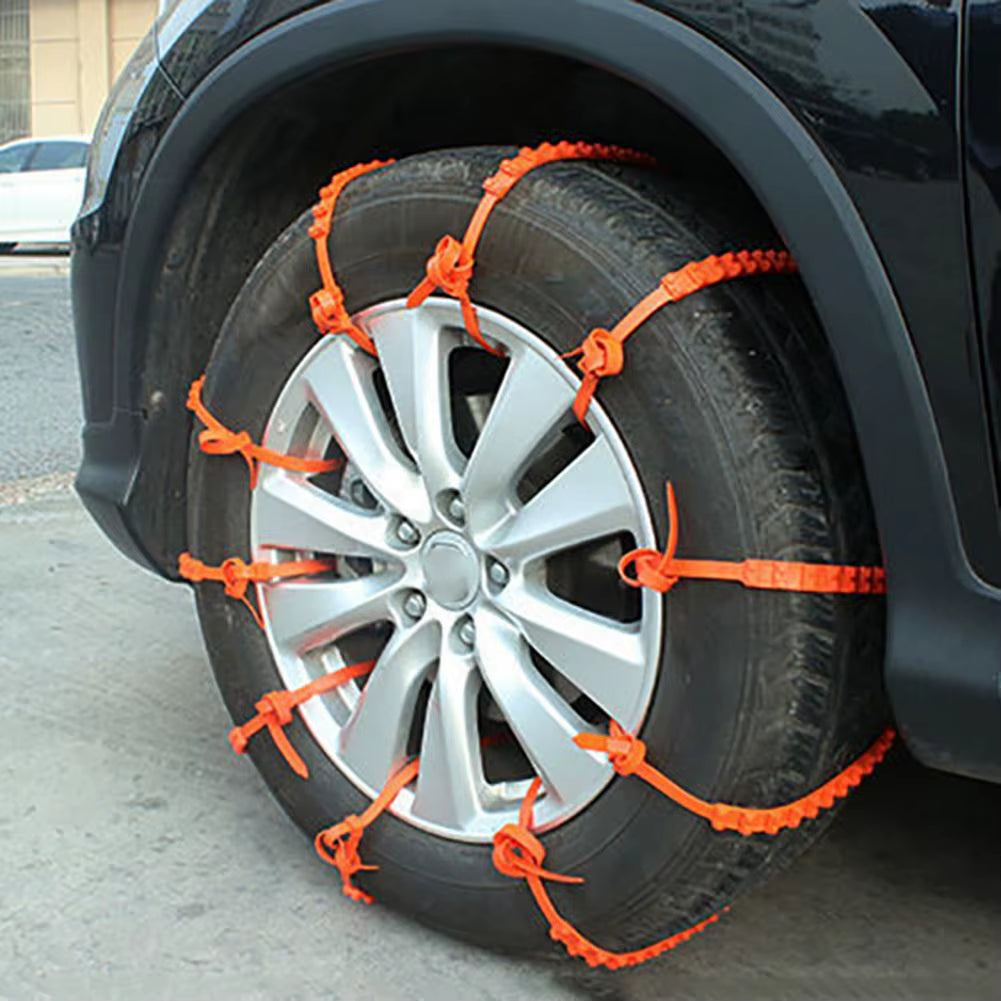 10Pcs Car Snow Chains Strong Grip Thickened Tire Chains Safe Driving Anti-Slip Chains Car Winter Tire Wheels Snow Chains for SUV