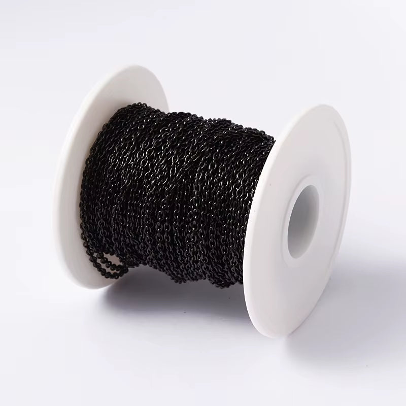 20M/Roll 304 Stainless Steel Curb Chains Unwelded Twisted Chains Jewelry Necklace Bracelet Chains Link Accessories