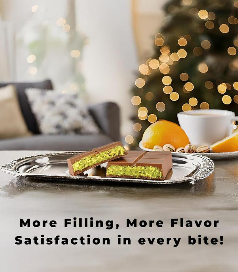 Uniqbite Dubai Chocolate Bar Pistachio I Viral Knafeh Chocolate Bar with Pistachio Cream and Kataifi, 3.17 Oz (90Gr)