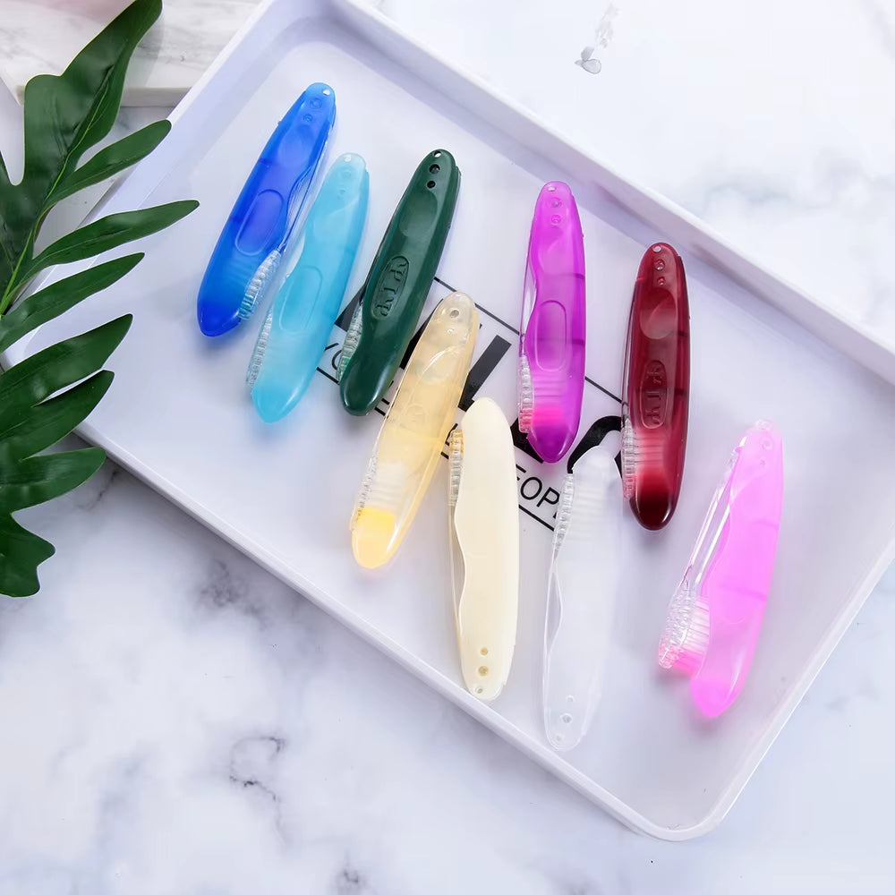 1Pc Folding Toothbrush Portable Travel Camping Outdoor Tooth Brush Soft Foldable Toothbrush Hygiene Oral Cleaning Accessories