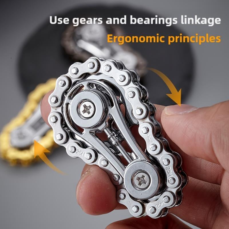 Bicycle Sprocket Fidget Spinner, Stainlesssteel Metal Sprocket Toy, Anxiety Relieffinger Spinner Toy, Suitable for Autisticchildren and Adults 2025