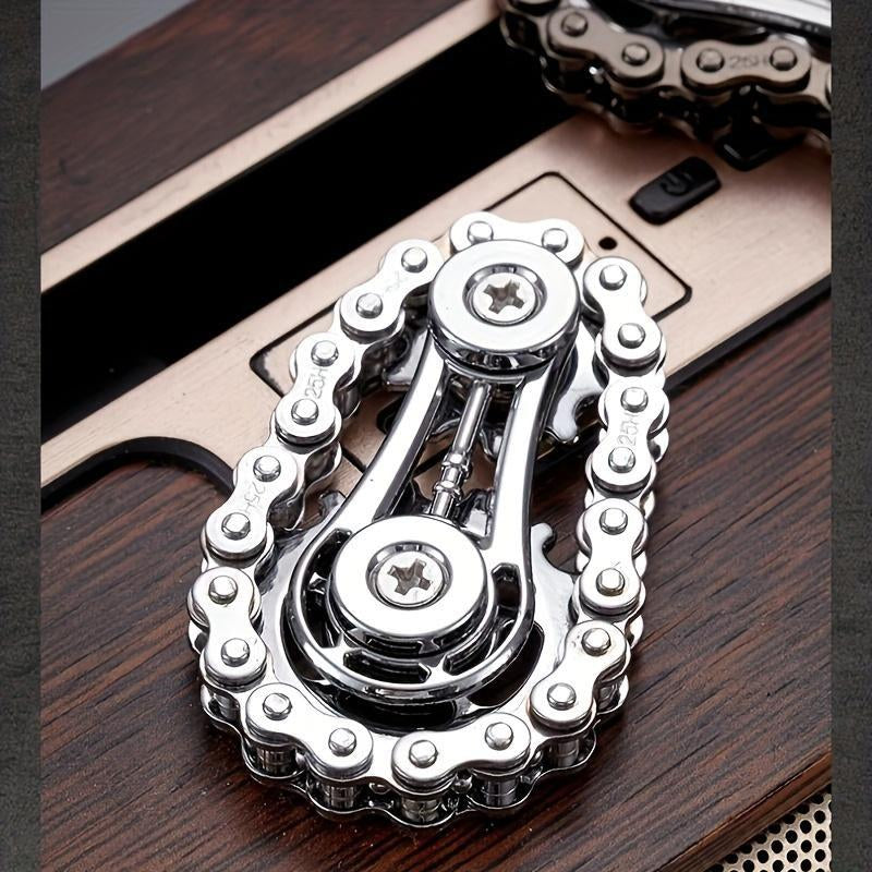 Bicycle Sprocket Fidget Spinner, Stainlesssteel Metal Sprocket Toy, Anxiety Relieffinger Spinner Toy, Suitable for Autisticchildren and Adults 2025