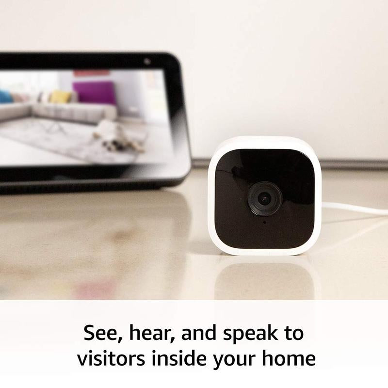 Blink Mini Indoor 1080P Wi-Fi Security Camera with Motion Detection, Night Vision - White