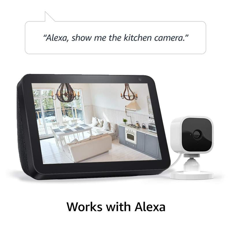 Blink Mini Indoor 1080P Wi-Fi Security Camera with Motion Detection, Night Vision - White
