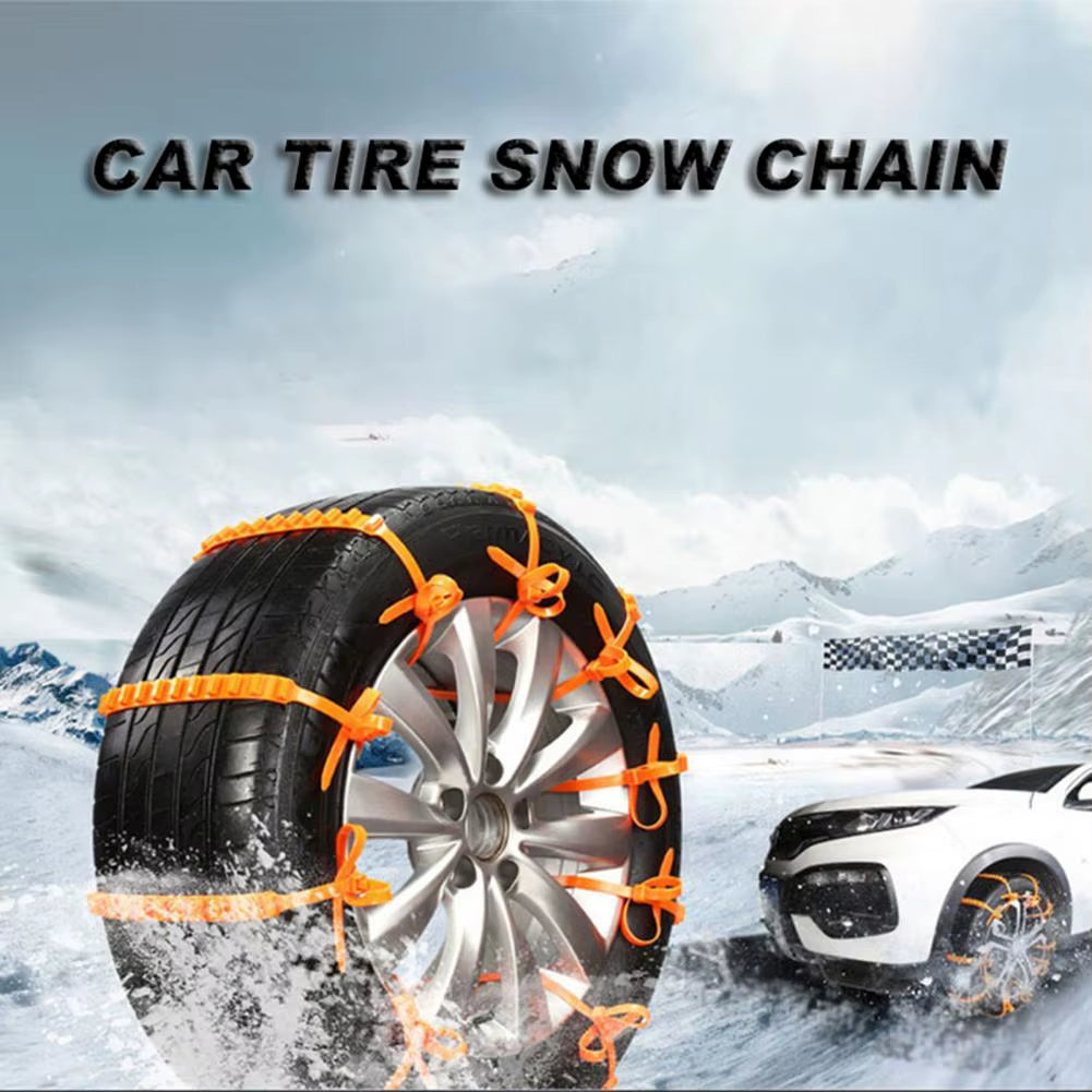 10Pcs Car Snow Chains Strong Grip Thickened Tire Chains Safe Driving Anti-Slip Chains Car Winter Tire Wheels Snow Chains for SUV