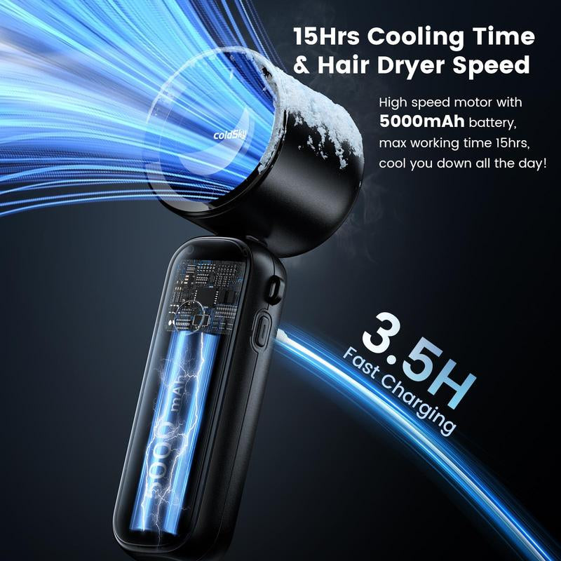 COLDSKY Portable Handheld High-Speed Fan, USB Rechargeable Handheld Fan, Household Appliances for Home Office Use