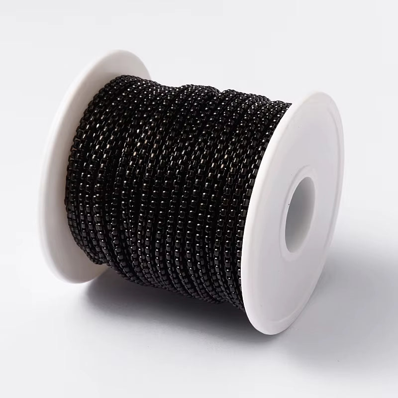 20M/Roll 304 Stainless Steel Curb Chains Unwelded Twisted Chains Jewelry Necklace Bracelet Chains Link Accessories
