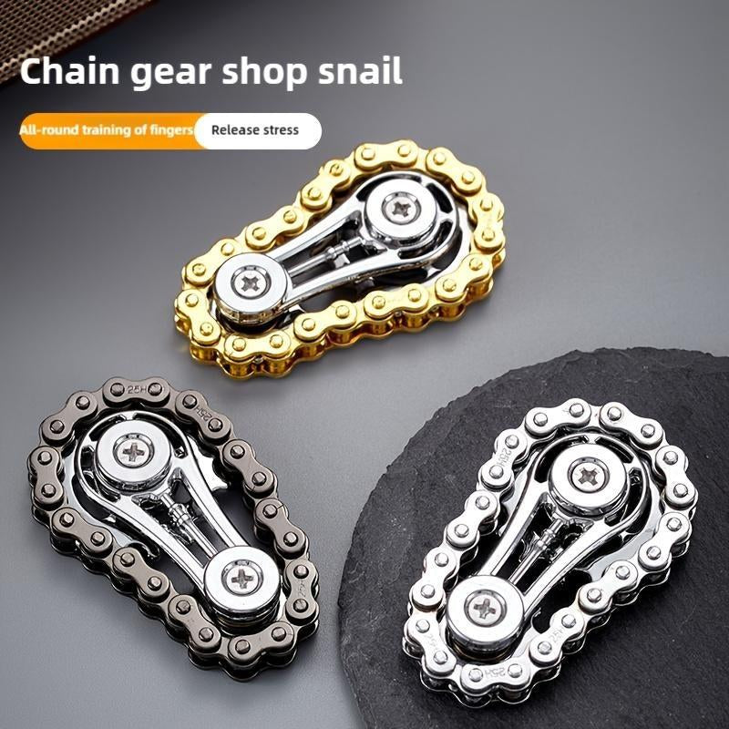 Bicycle Sprocket Fidget Spinner, Stainlesssteel Metal Sprocket Toy, Anxiety Relieffinger Spinner Toy, Suitable for Autisticchildren and Adults 2025