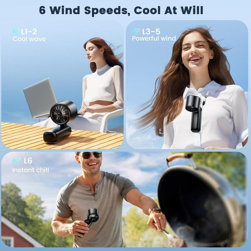 COLDSKY Portable Handheld High-Speed Fan, USB Rechargeable Handheld Fan, Household Appliances for Home Office Use
