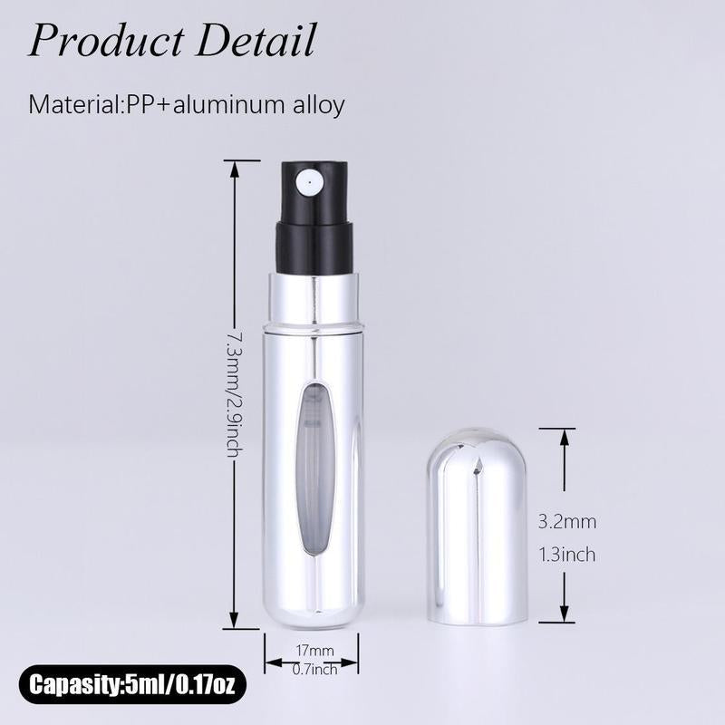 4PCS 5Ml Refillable Perfume Atomizer | Tsa-Approved Travel Spray Bottle, Leak-Proof Continuous Mist for Cologne & Body Mists – Mini Decanter Gift Set for Men (Fall/Holiday Essentials