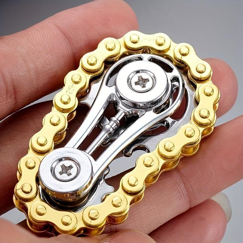 Bicycle Sprocket Fidget Spinner, Stainlesssteel Metal Sprocket Toy, Anxiety Relieffinger Spinner Toy, Suitable for Autisticchildren and Adults 2025