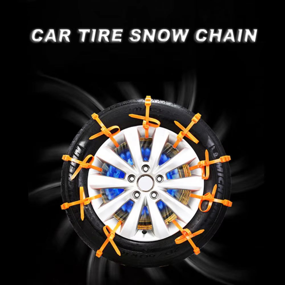 10Pcs Car Snow Chains Strong Grip Thickened Tire Chains Safe Driving Anti-Slip Chains Car Winter Tire Wheels Snow Chains for SUV